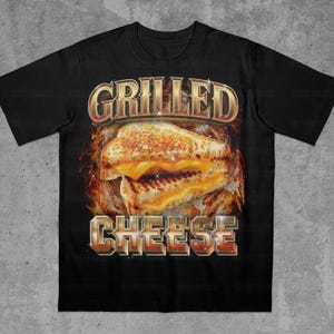 Grilled Cheese Shirt, Food Lover, Funny Gag T-Shirt, Weird Shirts, 90s Graphic T-Shirt, Trendy Aesthetic Shirts, Vaporwave Shirt, Ironic Tee