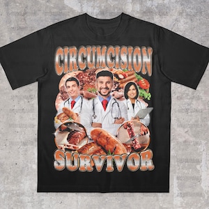 Beschneidung Überlebender T-Shirt, Y2k Meme T-Shirt, Viral Meme Shirt, Dummes Meme Shirt, Cringe Shirt, Aggressives Shirt, Gen Z