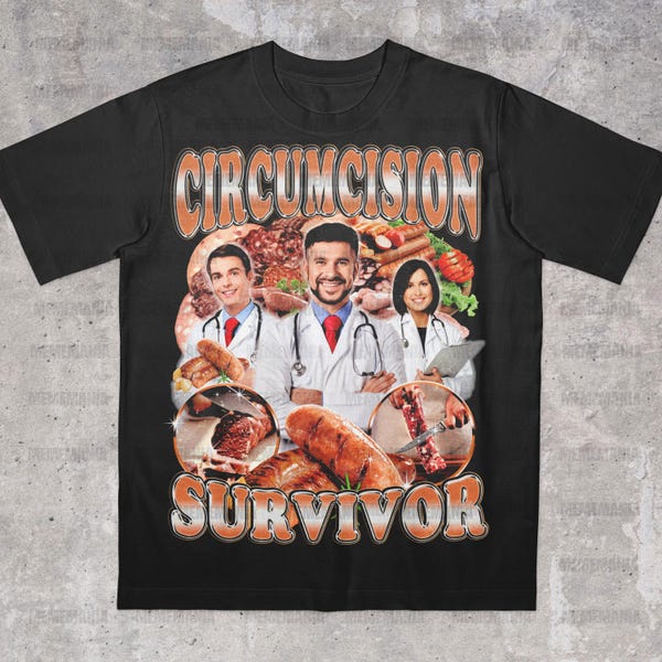 Camiseta de superviviente de la circuncisión, camiseta de meme Y2K, camiseta de meme viral, camiseta de meme estúpido, camiseta de meme ofensivo, camiseta de vergüenza ajena, camiseta agresiva, Generación Z