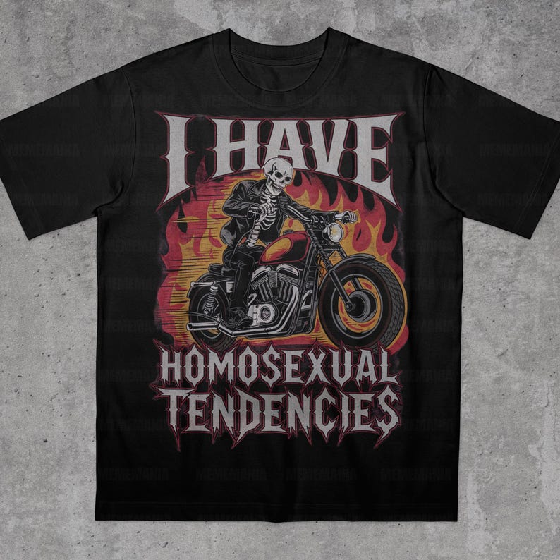 I Have Homosexual Tendencies, Offensive Unisex Shirt, Inappropriate Funny Gag Gift, Gen Z Meme Tees, Prank Tee, Funny Meme Shirts, Patriotic image 1