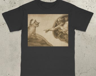 Camiseta de gato celestial, camiseta engraçada de gato, presente para amantes de gatos, camiseta irônica de gato, camiseta pateta, presente para amantes de gatos, camiseta de meme popular, camiseta de meme viral