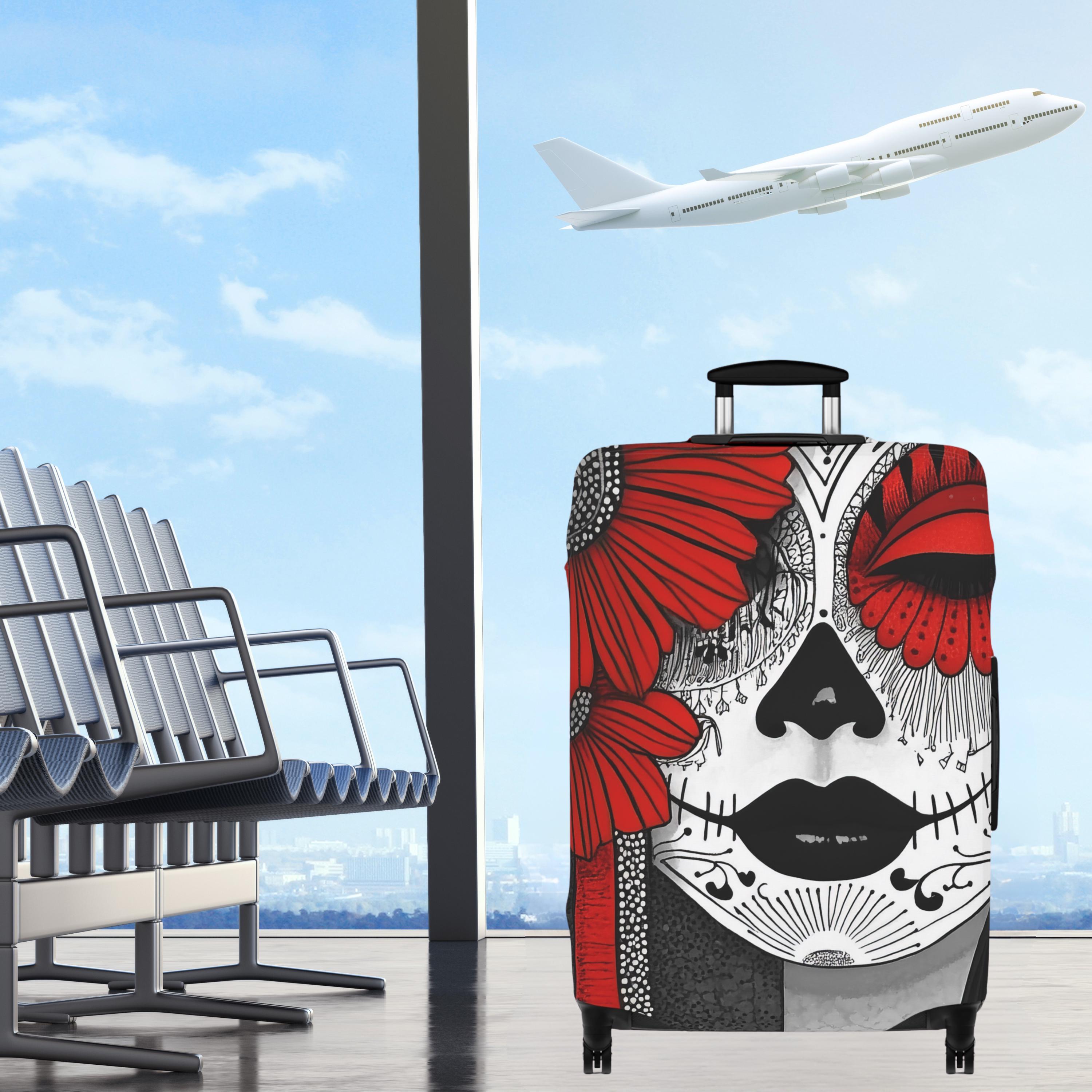 Étiquette de bagage pour valise abstraite rainbow skull pattern leather leather bag étiquettes