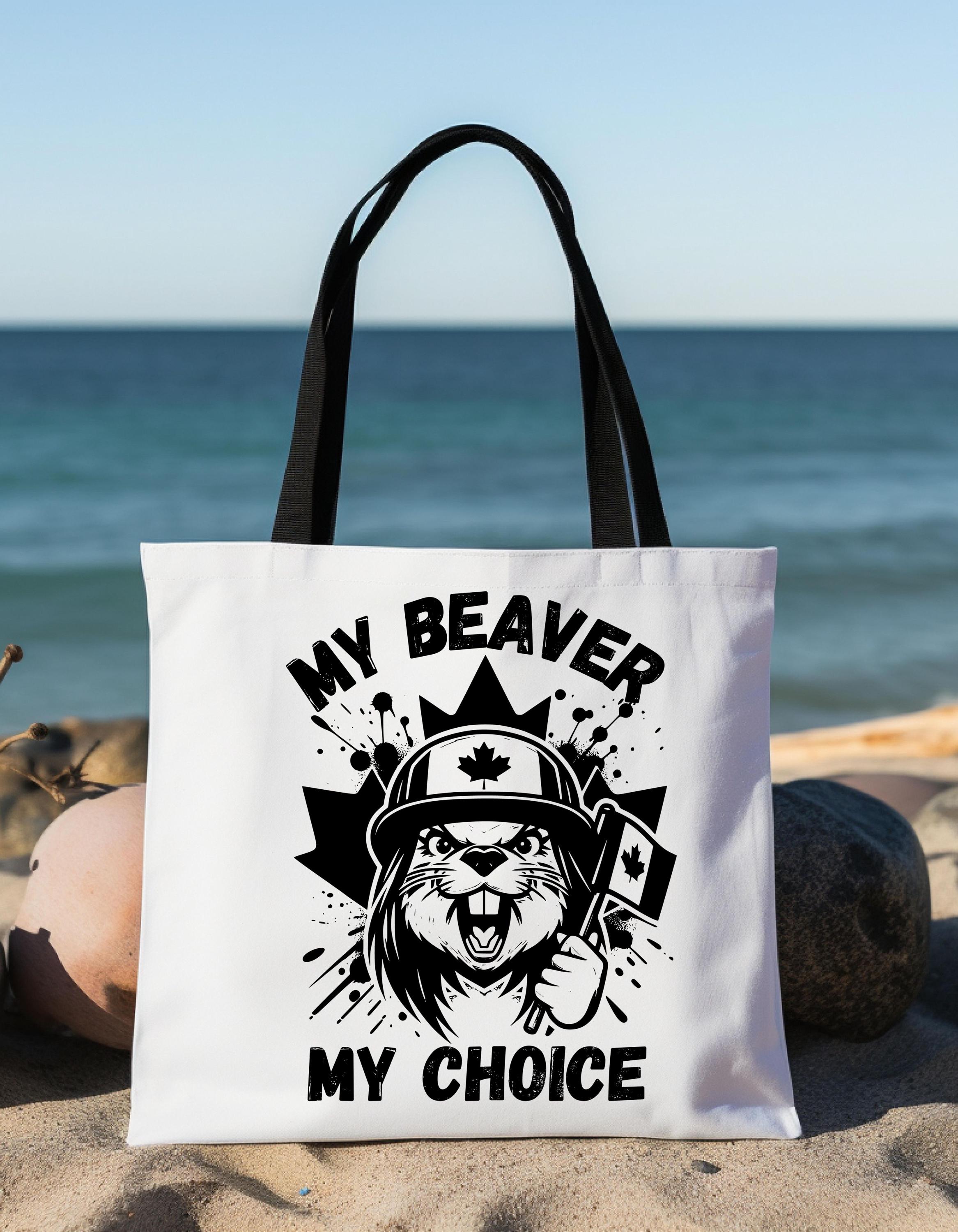 トートバッグ。Journey Well の「My Beaver My Choice」トート。美しく 