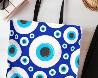 Evil Eye Tote. Everyday Use. Shopping Bag Beach & Travel Tote. Protective Tote.
