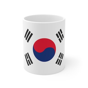 Geschenk Südkorea Country Flagge Becher Kaffee und Tee Tasse Weiße Keramik Tasse für ihn für sie für Chef für Freund für Männer Frauen 11, 15oz/330, 440ml