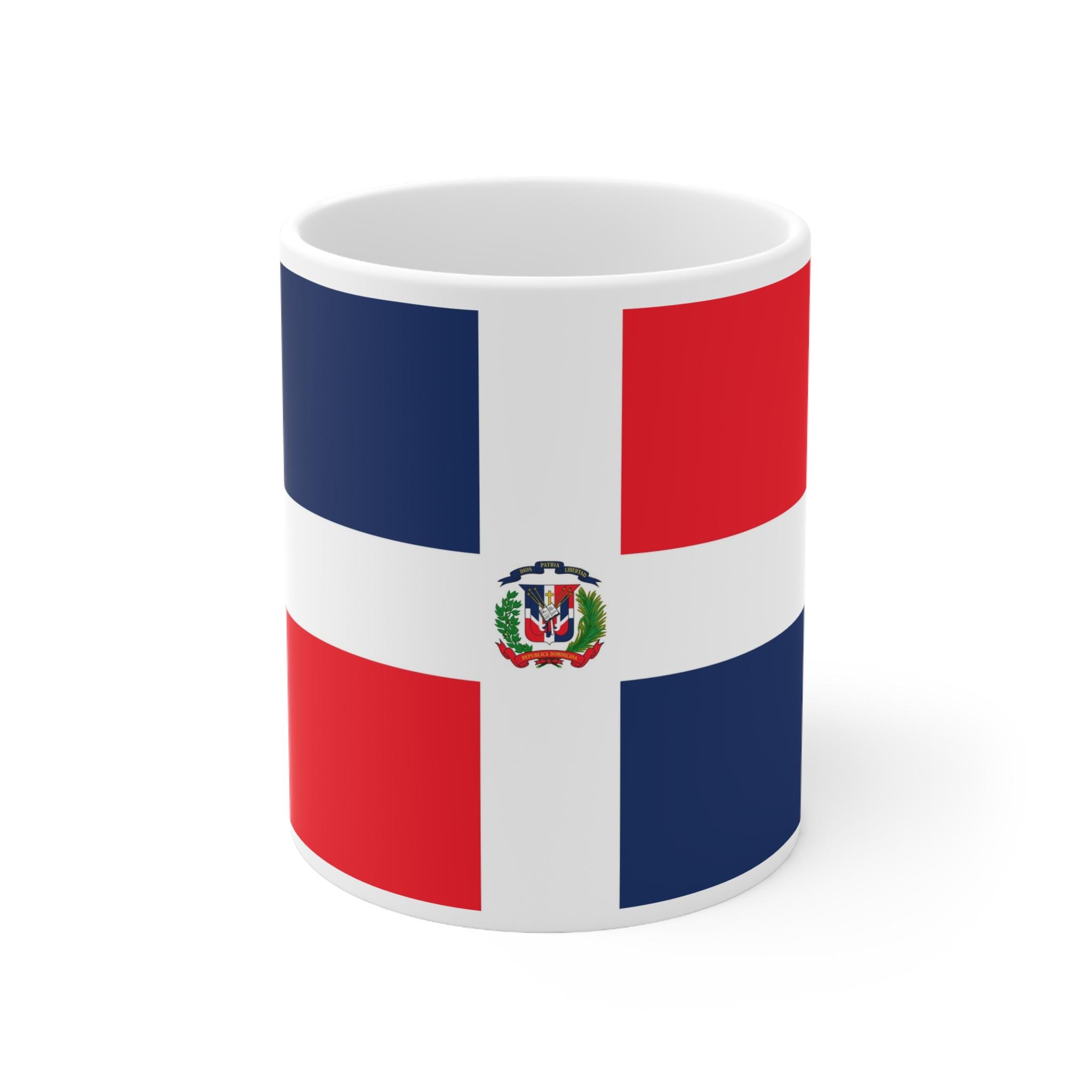 Gift Dominican Republic Country Flag Mug Coffee and Tea Cup White Ceramic Mug for him for her for boss for friend for men11, 15oz/330, 440ml