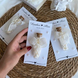 Cadeau de mariage personnalisé Jordan Amande bonbons bocal en verre, cadeau de fiançailles, faveur de Nikkah, cadeau de bonbons de mariage, cadeau de fiançailles, dragées tube