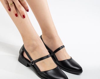 Mary Janes negras: zapatos cómodos sin cordones de estilo vintage