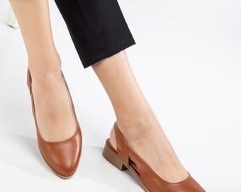 Slingback Low Heel Shoes: Women's Modern Comfort Pumps