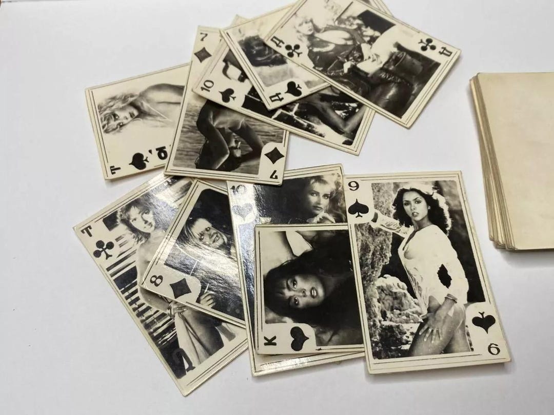 Erotic Playing Cards Naked Women 36 Cards Vintage - Etsy