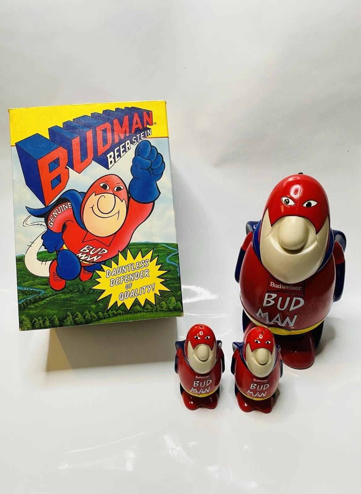 バドワイザー　バドマン ソルト&ペッパーシェイカー Budman Salt and Pepper Shakers | eBay