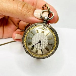 Antique Ladies Fine Silver Key Wind/Set Pocket Watch with Key – Swiss Made