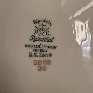 set of six antique Rosenthal Victoria salad plates on pristine condition.