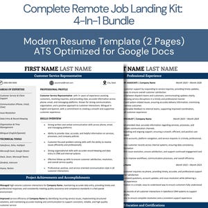 ATS Resume Template Bundle, Cover Letter, Job Sourcing Strategy Guide, Cold Email Pitch, Instant Download, Google Docs