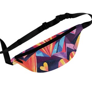 Fanny Pack Retro Heart Design Durable Multiple Compartments Stylish Bag