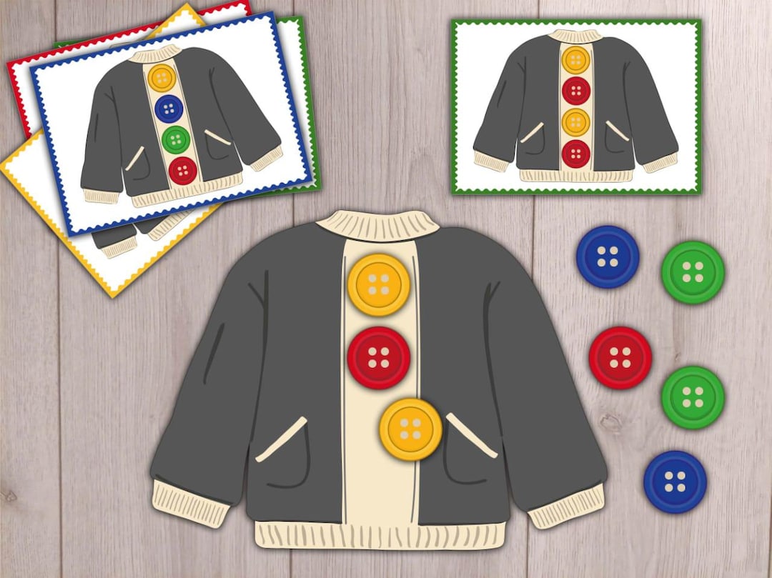 Buttons Color Matching Activity, Toddler Printable (digital Download ...