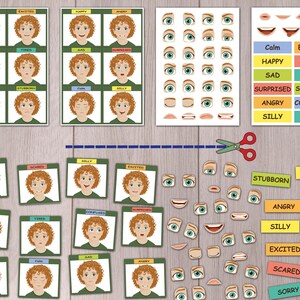 Boy Emotions Activity, Printable Feelings Chart Preschool Pre-k ...