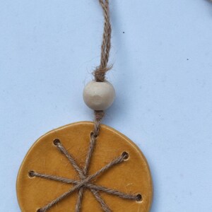 Ceramic and Twine snowflake Ornament