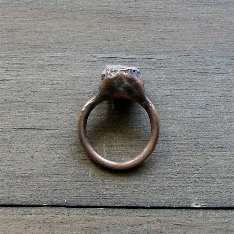 Raw Stone Crystal Ring Morganite Ring Copper Gemstone Jewelry Ring Size 6.5 Pink Morganite Ring Midwest Alchemy