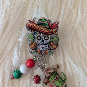 Bobine de badge Cinco De Mayo, bobine de badge Mexique, bobine de badge hispanique, bobine de badge d'infirmière, bobine de badge d'enseignant, porte-carte d'identité, bobine de badge Fiesta,