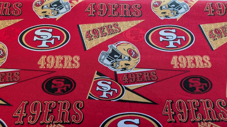 Football Team Cotton Fabric, Sports Print, by the Yard - Etsy