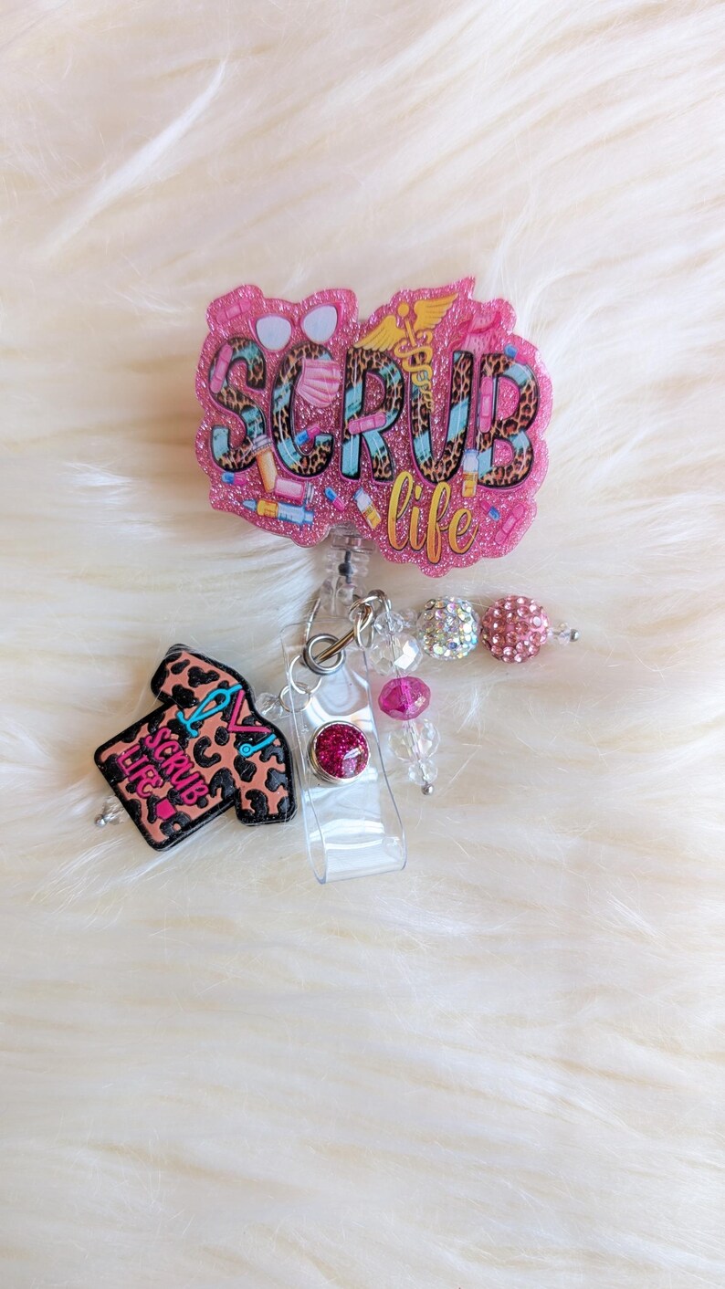 Scrub Life Badge Reel: Nurse Retractable ID Badge - Etsy