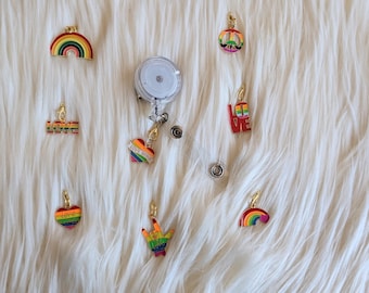 Pride Badge Reel Charm: LGBTQIA 'Love Wins' ID Holder