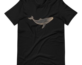 Gold Geometric Whale Shirt: Ocean Animal Tee
