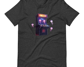 Galactic Jellyfish Arcade Machine T-Shirt: Gamer Gift
