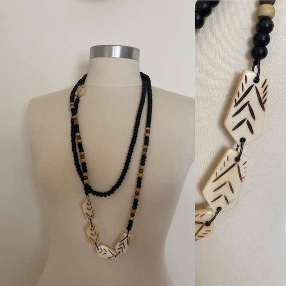 Wooden Beaded Necklace Strand