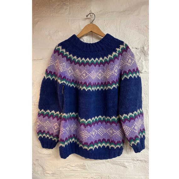 Vintage Fair Isle Icelandic Ski Sweater - Medium