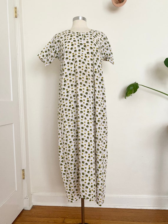 Vintage Floral Cotton Prairie Nightgown Dress - S… - image 2