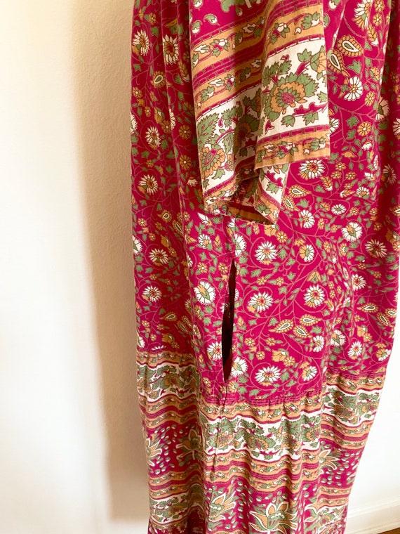 Vintage Babydoll Dress - Boho Peasant Maxi - one … - image 4