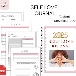 Self Love Planner Printable and Editable Template for, Self Care Journal, Affirmation Journal, Self-Love Workbook, self care journal, pdf.