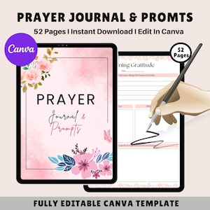 Christian Prayer Journal | Daily Faith Planner | Gratitude & Bible Journal | Spiritual Growth Workbook | Journal Prompts