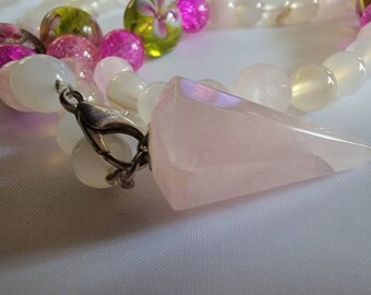 Pretty in Pink Pendulum Necklace