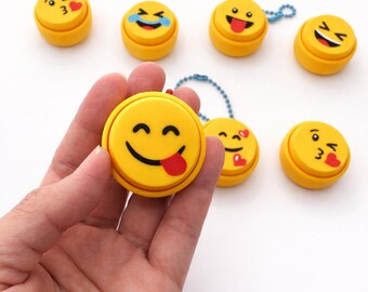 3D Printed Emoji Clicker Keychain | Fidget Toy, Stress Relief Accessory (Pack of 8)