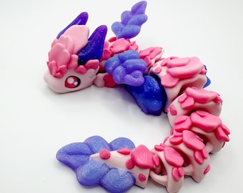 3D Printed Articulating dragon Fidget: Sakura little dragon