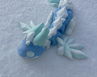 3D Printed Articulating Frost Dragon Gift
