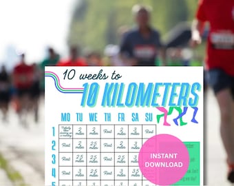 Guide d'entraînement de course à pied 10 km : agenda de remise en forme sur 10 semaines (téléchargement numérique)