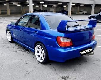 Subaru Impreza WRX STI Spoiler: Rally Blue, Gloss Black, Pure White