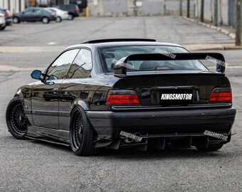 BMW E36 CSL Style Rear Ducktail Spoiler For Coupe 2-Door – Fiberglass, Primed Black, Ready To Paint