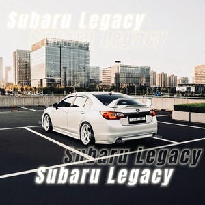 Premium Pearl White rear wing for Subaru Legacy 2003–2013, sporty style, shipping to NZ, Australia & Europe