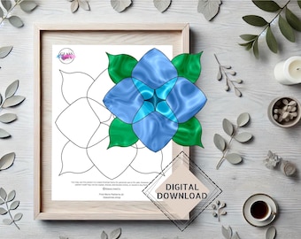 Floral Stained Glass Pattern: Geometric Flower Suncatcher (Digital Download)