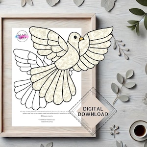 Morning Dove Suncatcher Stained Glass Pattern (Digital Download)