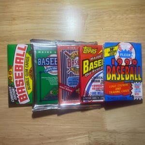 Vintage Unopened Packs Baseball Cards!