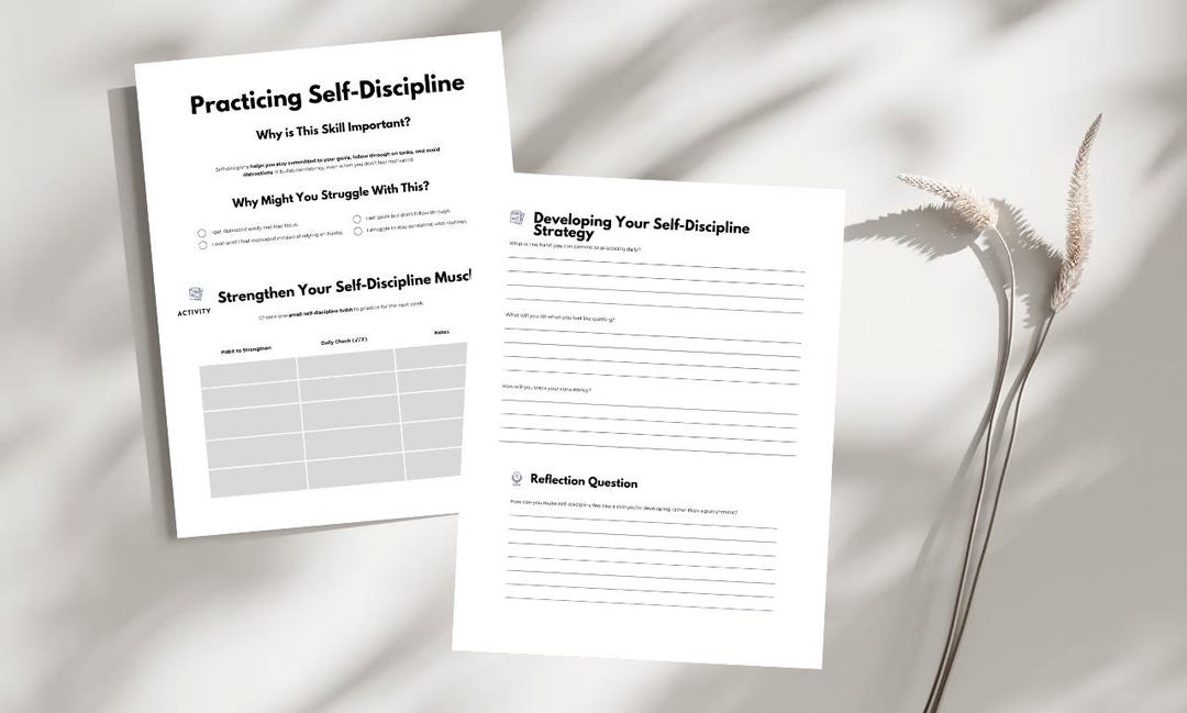 Self Discipline Worksheet.pdf Practicing Self Discipline Worksheet, Self Control Worksheet, Personal ...