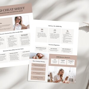 ADHD Cheat Sheet Printable, ADHD Coping Strategies, Executive Function Support, Focus & Productivity Guide, ADHD Quick Guide Cheat Sheet