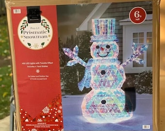 Members Mark 6' Pre-Lit Prismatic Snowman