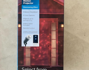 Proyector de movimiento LED Philips, efecto brillante, para interiores y exteriores, 6 opciones de color.